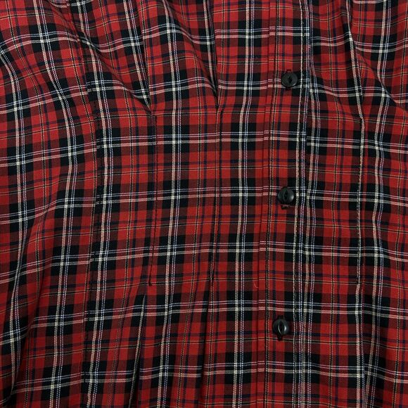 Current/Elliott Button Down Shirt Womens Size 3 Medium Red Tartan Plaid Ladies - Picture 6 of 12